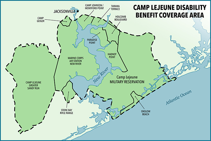 Camp Lejeune Water Contamination Map