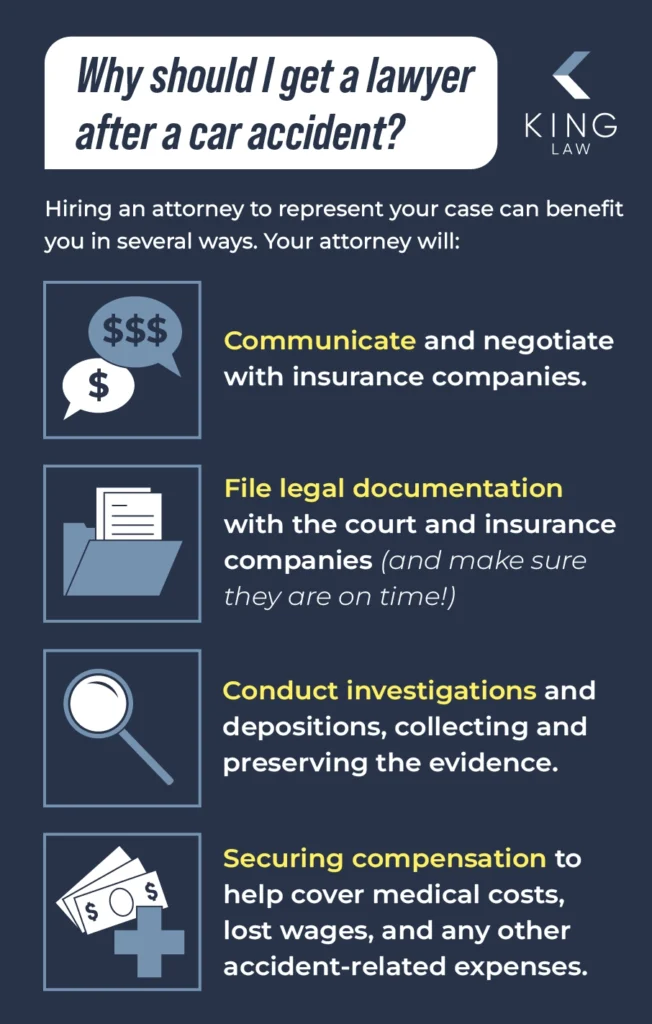 List of reasons hiring a lawyer for your car accident claim will benefit you.