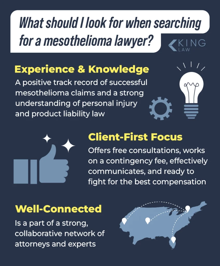 Qualities to look for in an asbestos attorney.