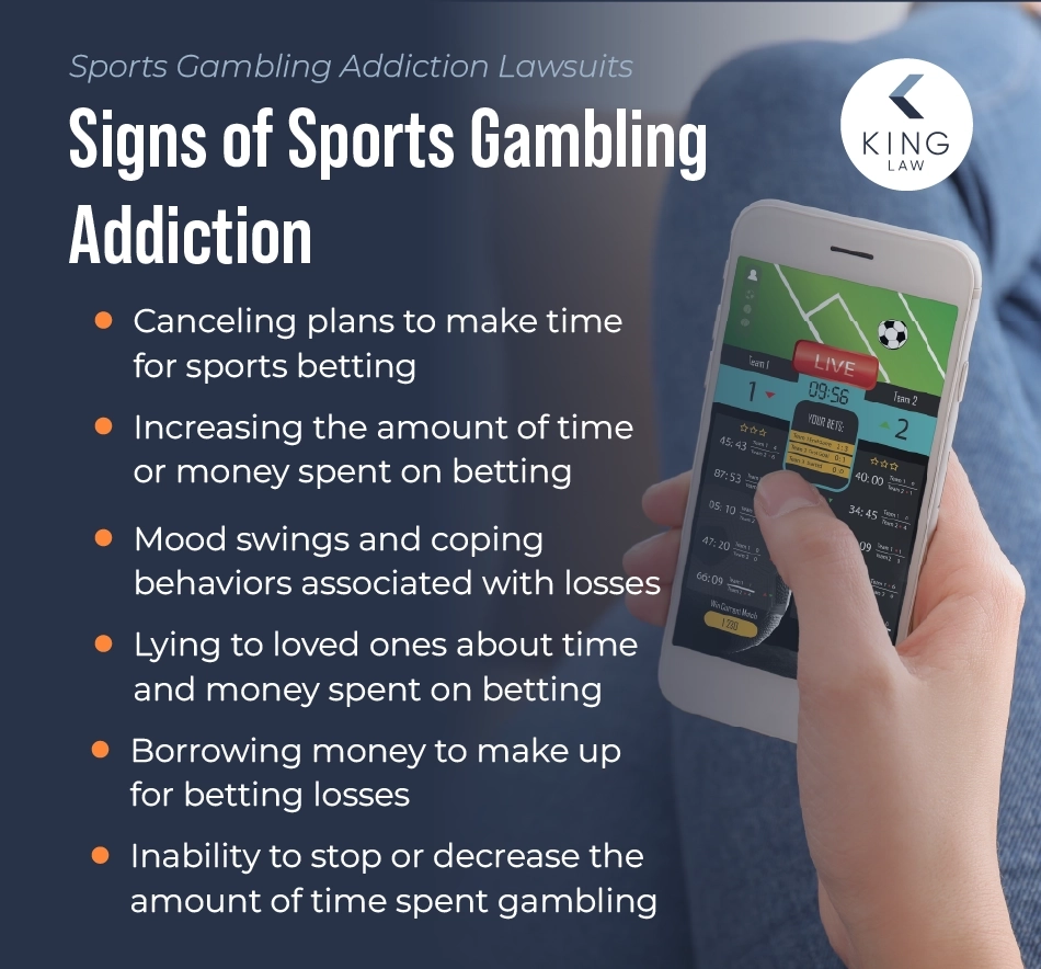 List of signs someone is addicted to sports betting.